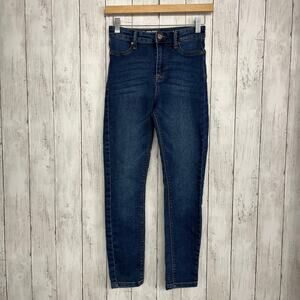 Time & Tru High Rise Dark Wash Stretch Jeggings Denim Basic Skinny Jeans 5
